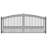 ALEKO 14-ft x 6-ft Black Galvanized Steel Driveway Gate