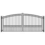 ALEKO 14-ft x 6-ft Black Galvanized Steel Driveway Gate