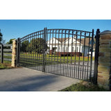 ALEKO 14-ft x 6-ft Black Galvanized Steel Driveway Gate