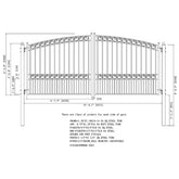 ALEKO 14-ft x 6-ft Black Galvanized Steel Driveway Gate