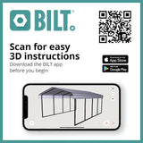 Arrow 12-ft W x 20-ft L x 7-ft H Eggshell Metal Carport